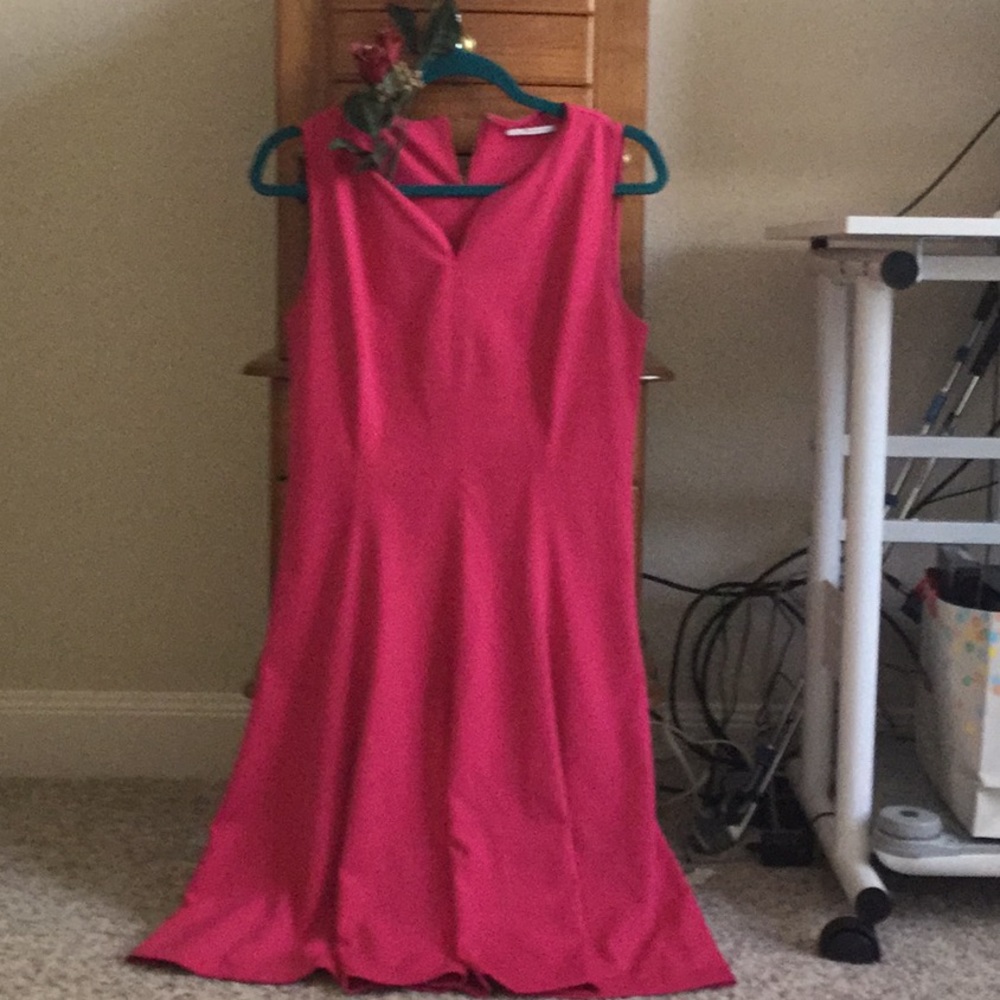 Bright pink dress